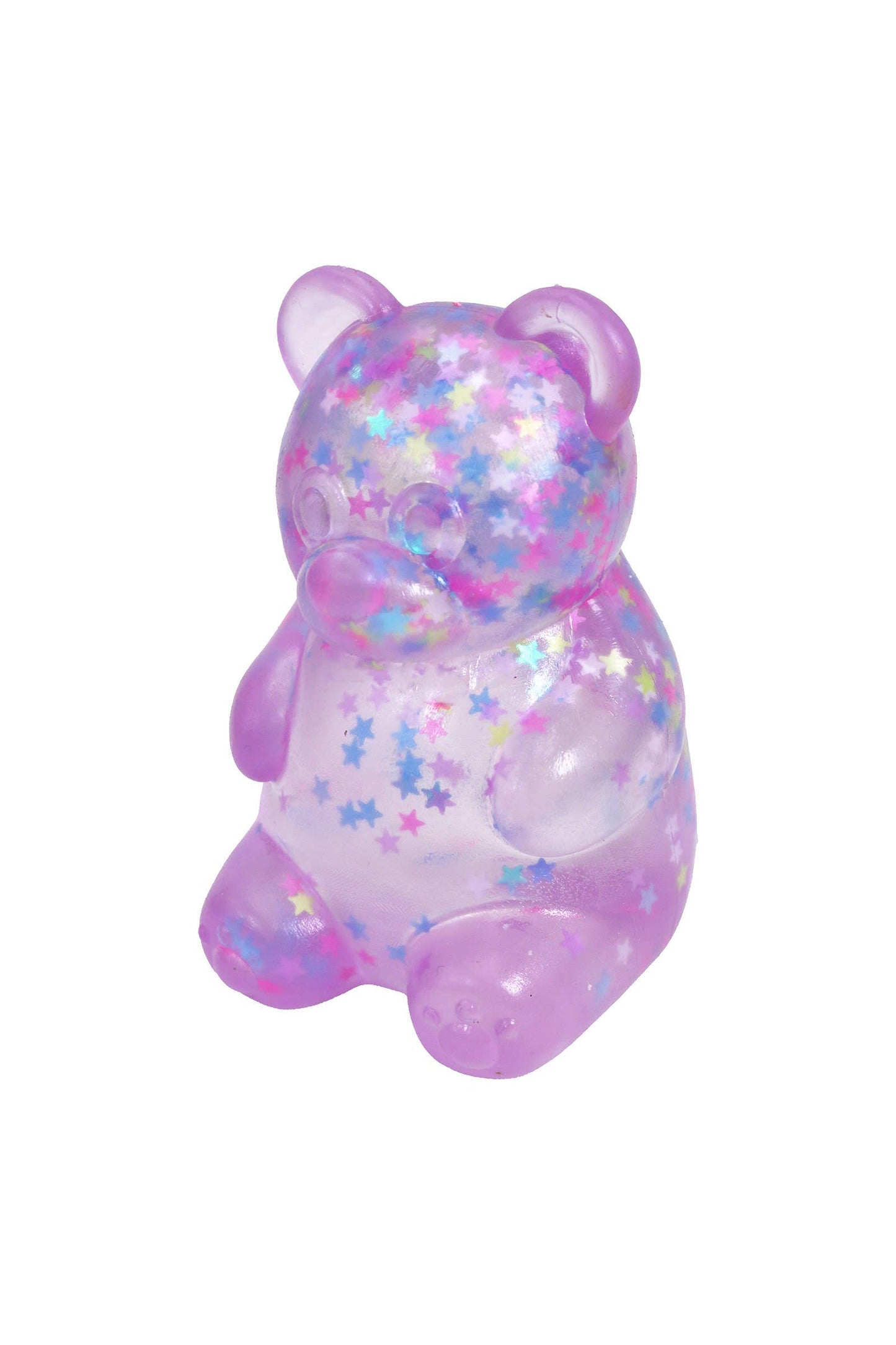 Star Confetti Teddy Bear Thick Maltose Putty Filled Squishy: ASSORTED / ONE SIZE