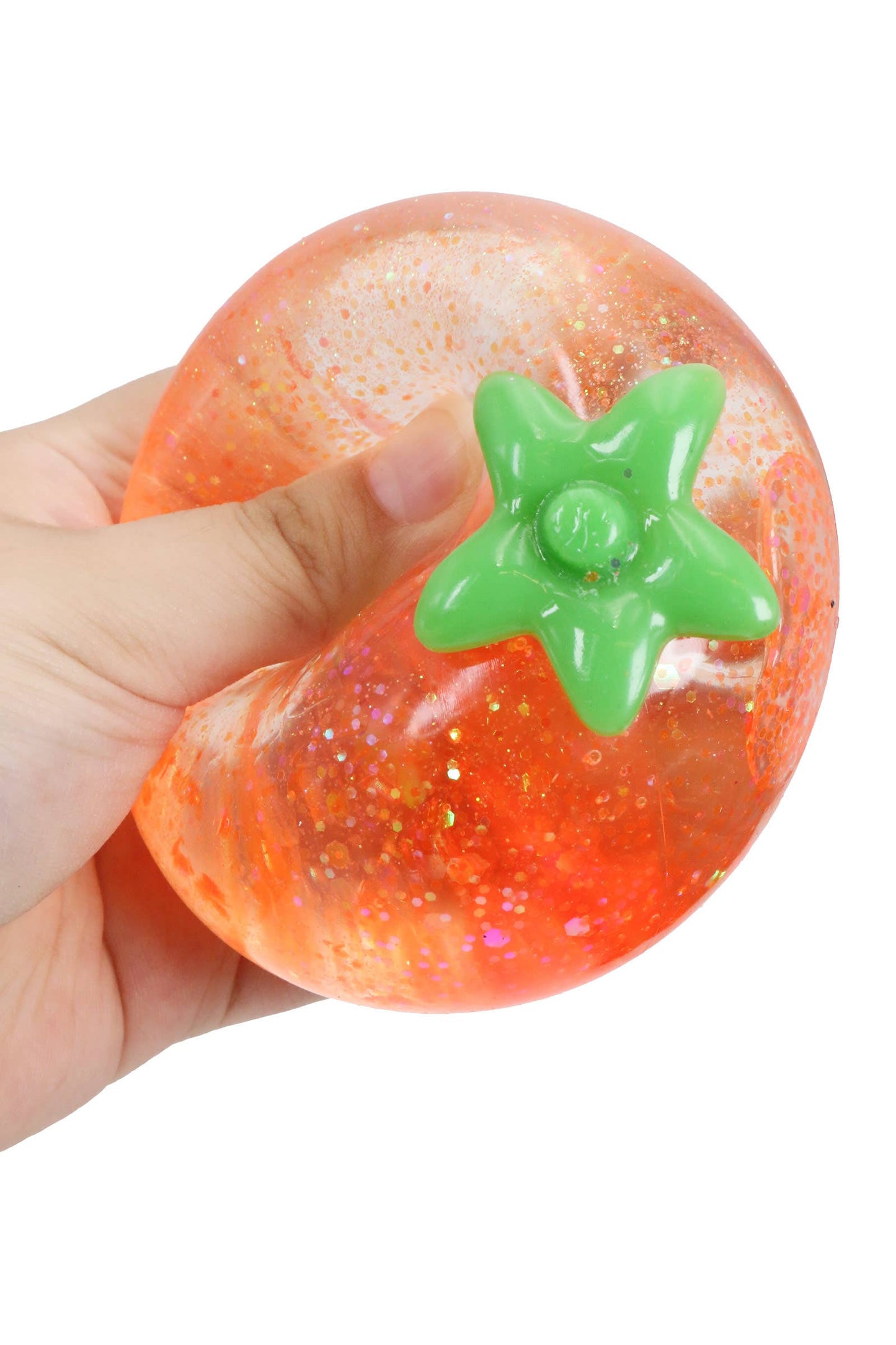 Persimmon Fruit Glittery Maltose Putty Squishy Toy: ASSORTED / ONE SIZE