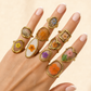 18K STAINLESS STEEL TARNISH FREE FLORAL RINGS | 40R104: OVAL VIOLET