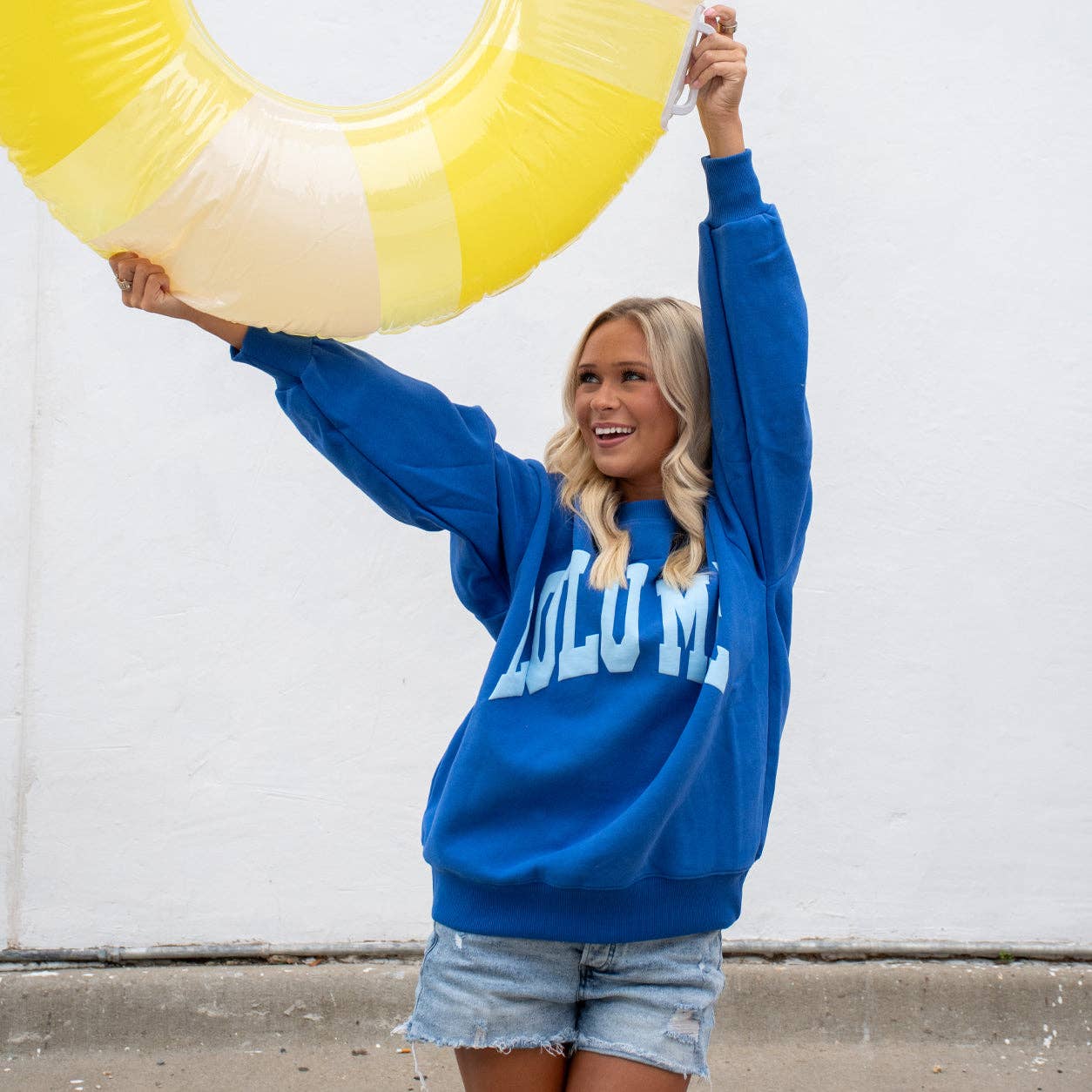 Lulu Mac sweatshirt Royal/Light Blue