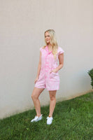 Pink Short Sleeve Romper