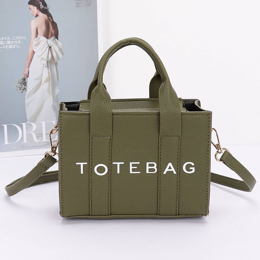 Faux Leather Tote Bag: KH