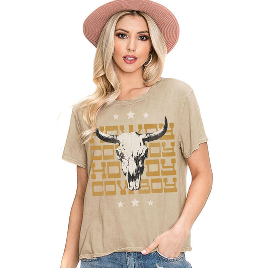 HOWDY COWBOY MINERAL GRAPHIC TOP