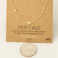 Gold Dipped Dainty Cross Station Necklace: G