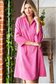 Corduroy Pink 3/4 Sleeve Dress