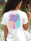 SS-Palm Tree- White Tee