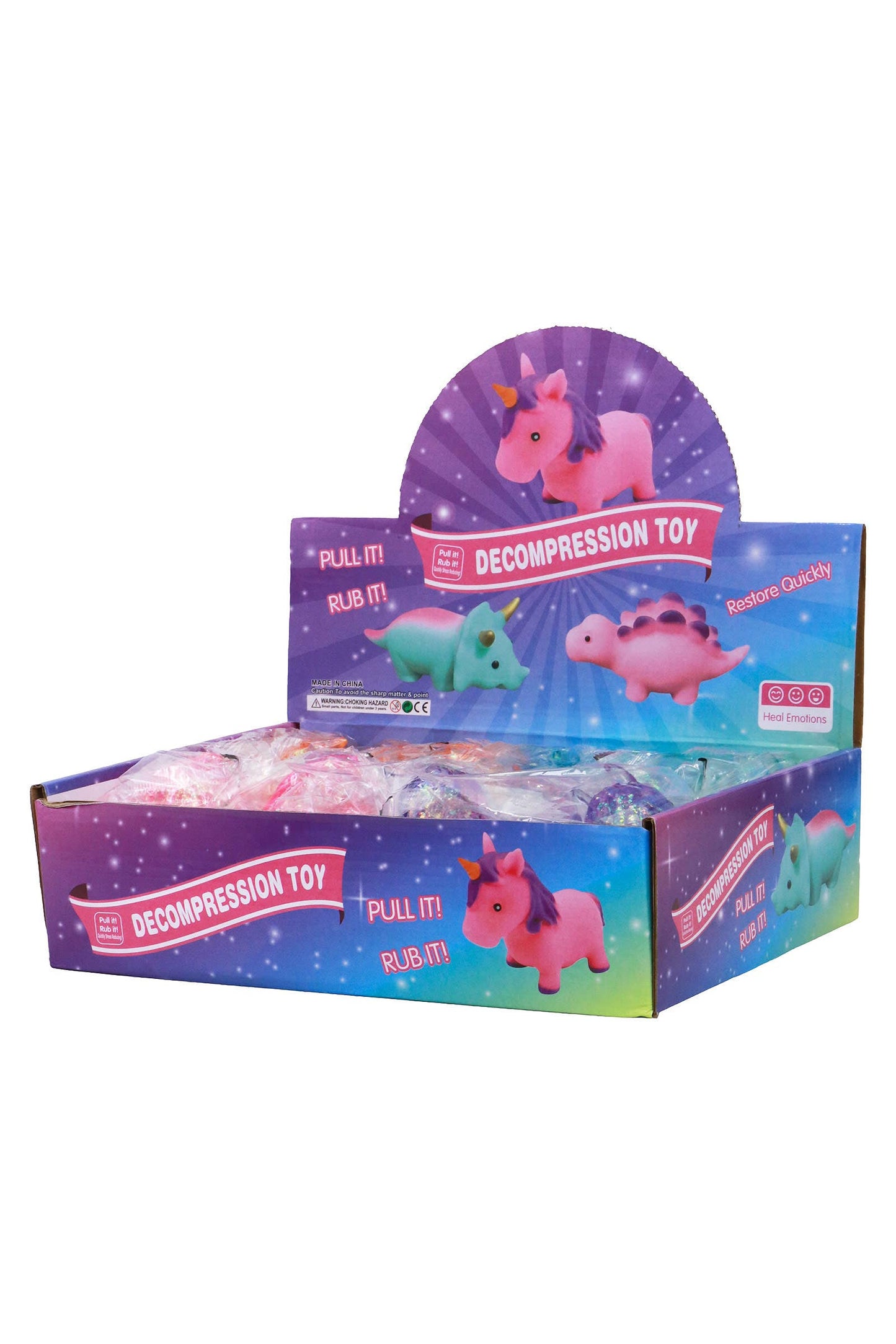 Unicorn Pony Glittery Maltose Putty Filled Squishy: ASSORTED / ONE SIZE