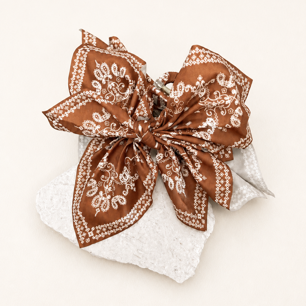 PAISLEY BOHO VINTAGE HAIR CLAW CLIPS |