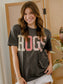Arkansas HOGS Quilted Puff Ink Pepper Comfort Colors Tee