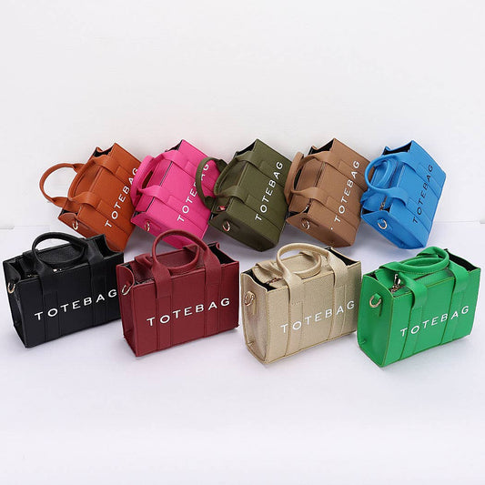 Faux Leather Tote Bag: BK