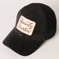 Howdy Darlin' Embroidery Patch Corduroy Cap: OFF WHITE / ONE SIZE