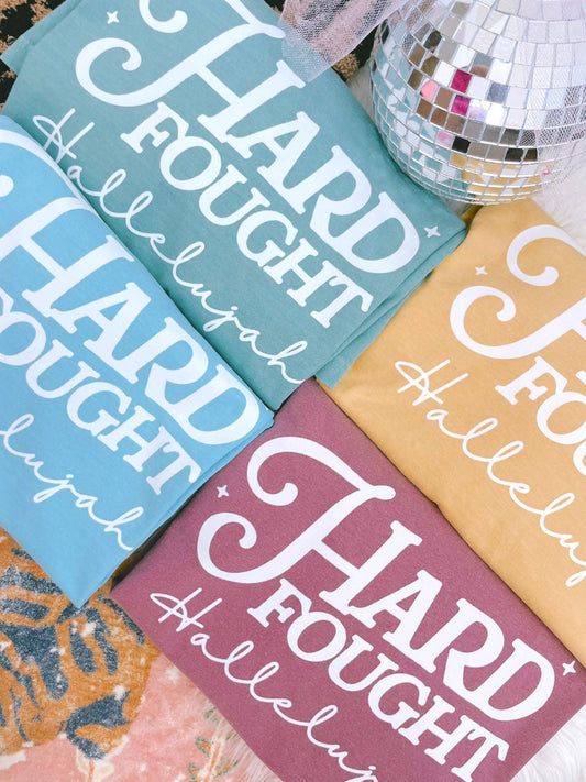 Hard Fought Hallelujah Short Sleeve in Berry