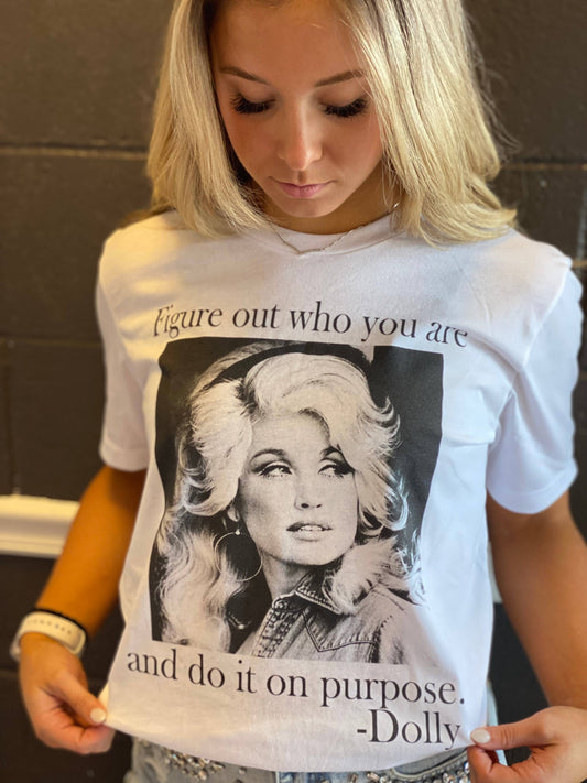 Do it on Purpose Dolly T-Shirt: White