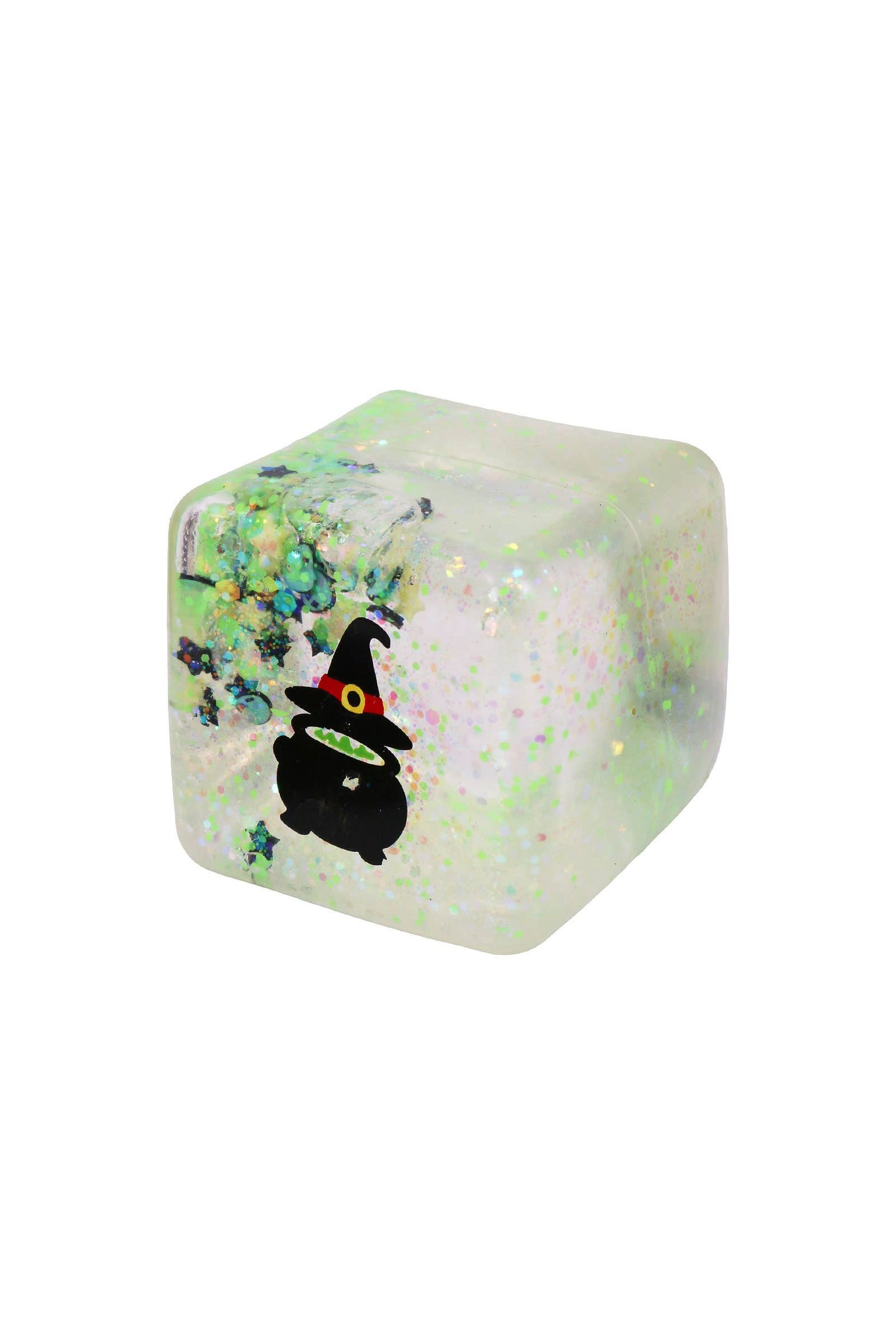 Halloween Glow In Dark Glittery Sugar Maltose Cube Squishy: ASSORTED / ONE SIZE