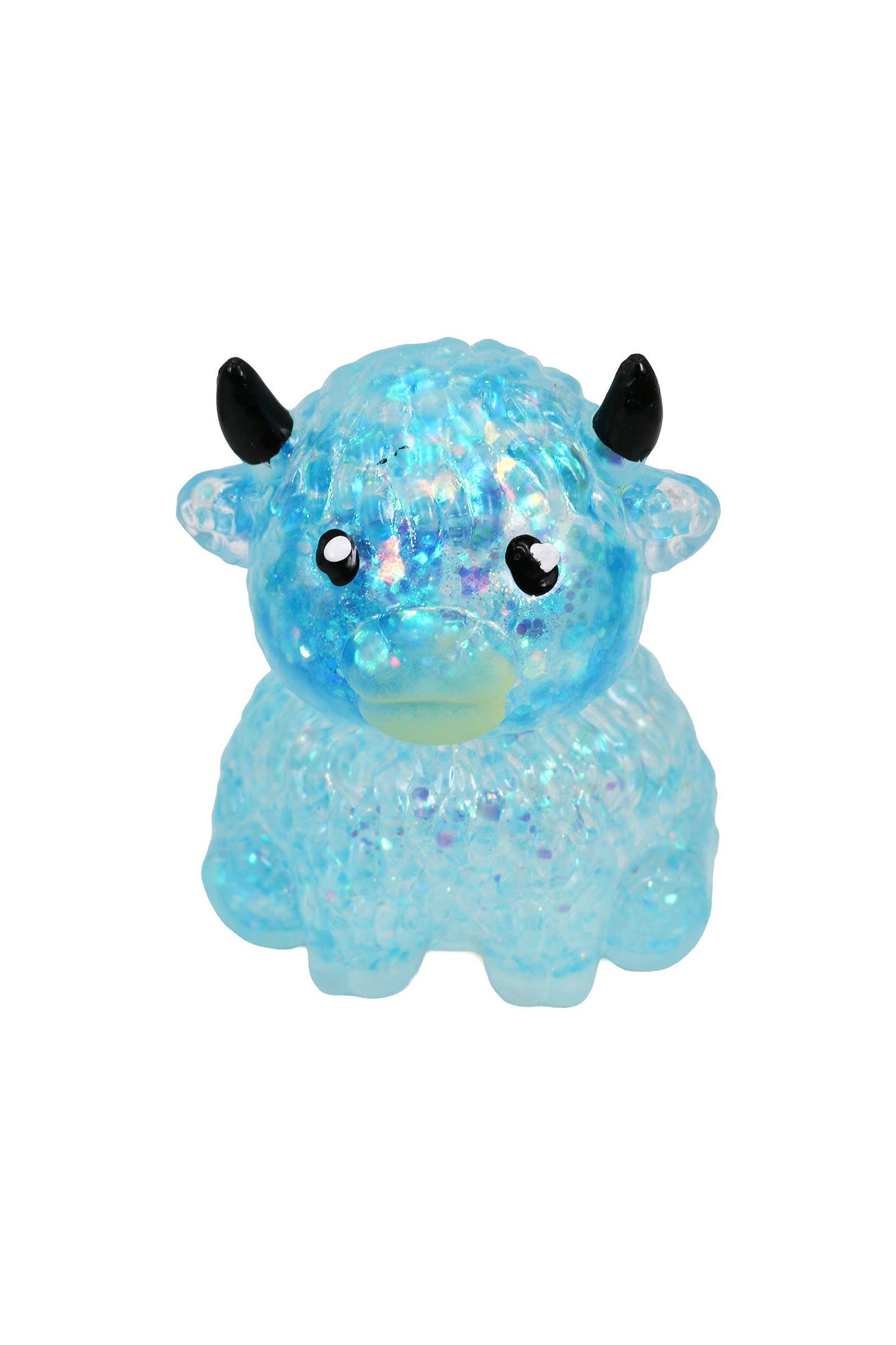 Highland Cow Glitter Maltose Putty Slime Filled Squishy Toy: ASSORTED / ONE SIZE