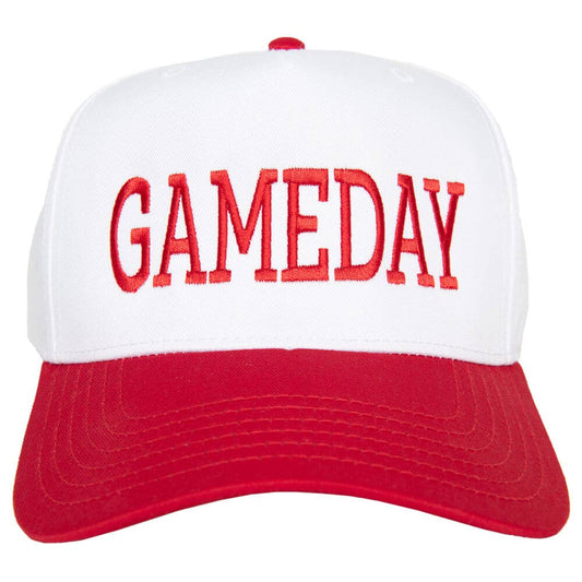 GAMEDAY Two-Toned Vintage Hat: Red and White