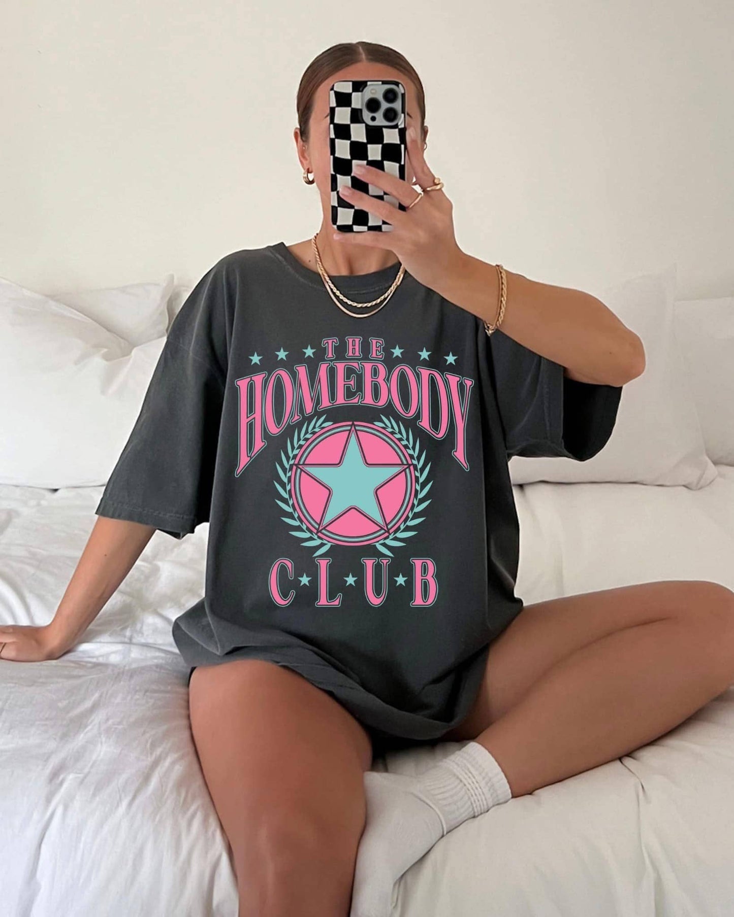 Homebody Club Short Sleeve Tee: Pepper