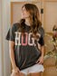 Arkansas HOGS Quilted Puff Ink Pepper Comfort Colors Tee