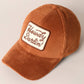Howdy Darlin' Embroidery Patch Corduroy Cap: OFF WHITE / ONE SIZE