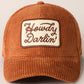 Howdy Darlin' Embroidery Patch Corduroy Cap: OFF WHITE / ONE SIZE