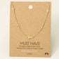 Gold Dipped Dainty Cross Station Necklace: G