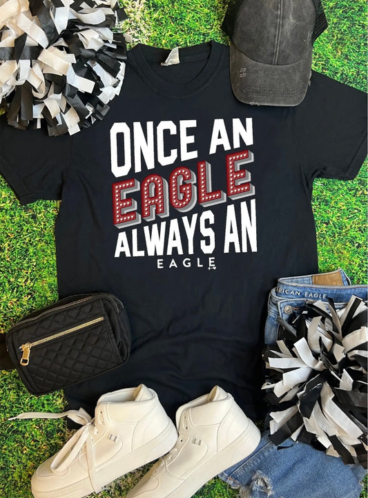 Once an Eagle Always an Eagle, Black T-Shirt, Youth