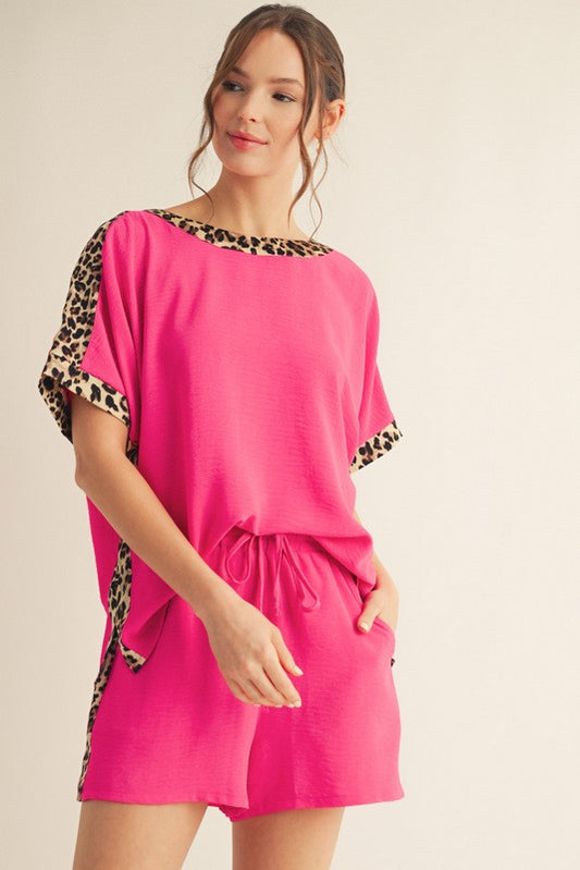 Hot Pink Leopard Print Set