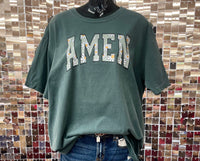 Dark Green/ Graphic T-Shirt/ AMEN