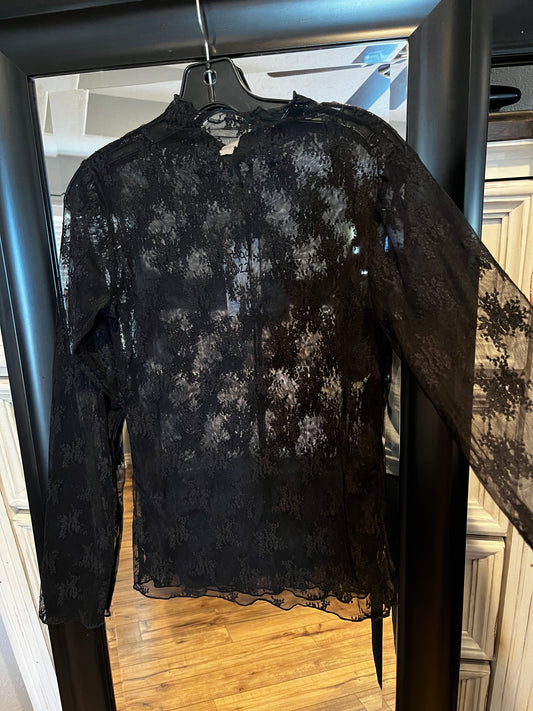 Black Mesh Long Sleeve