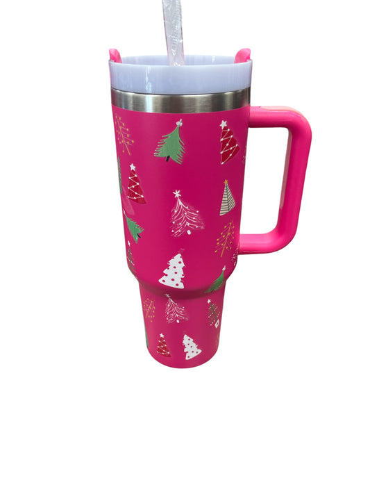 Hot Pink Christmas Tumbler