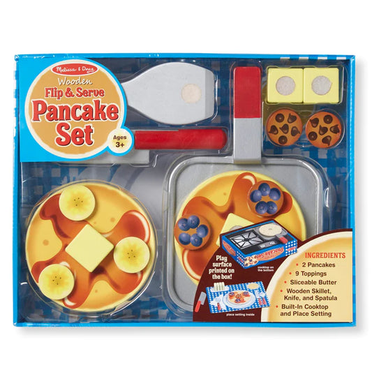 Melissa & Doug Wooden Flip & Serve Pancake Set