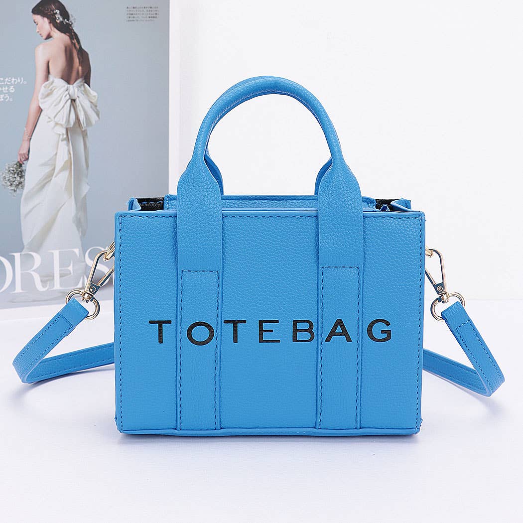 Faux Leather Tote Bag: BK