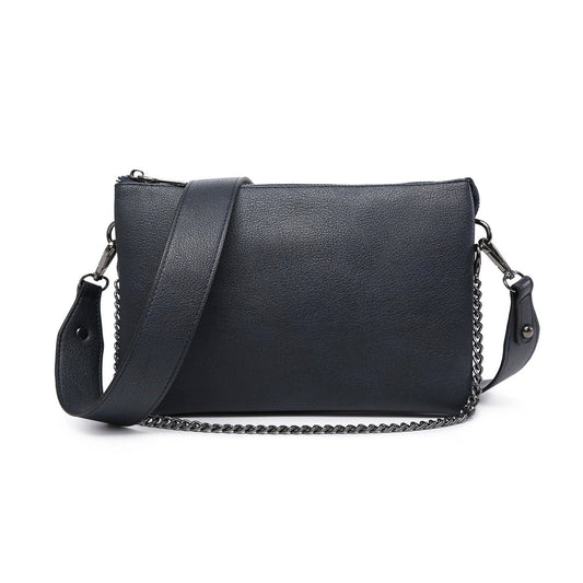 Izzy Crossbody w/ Chain Strap: Black