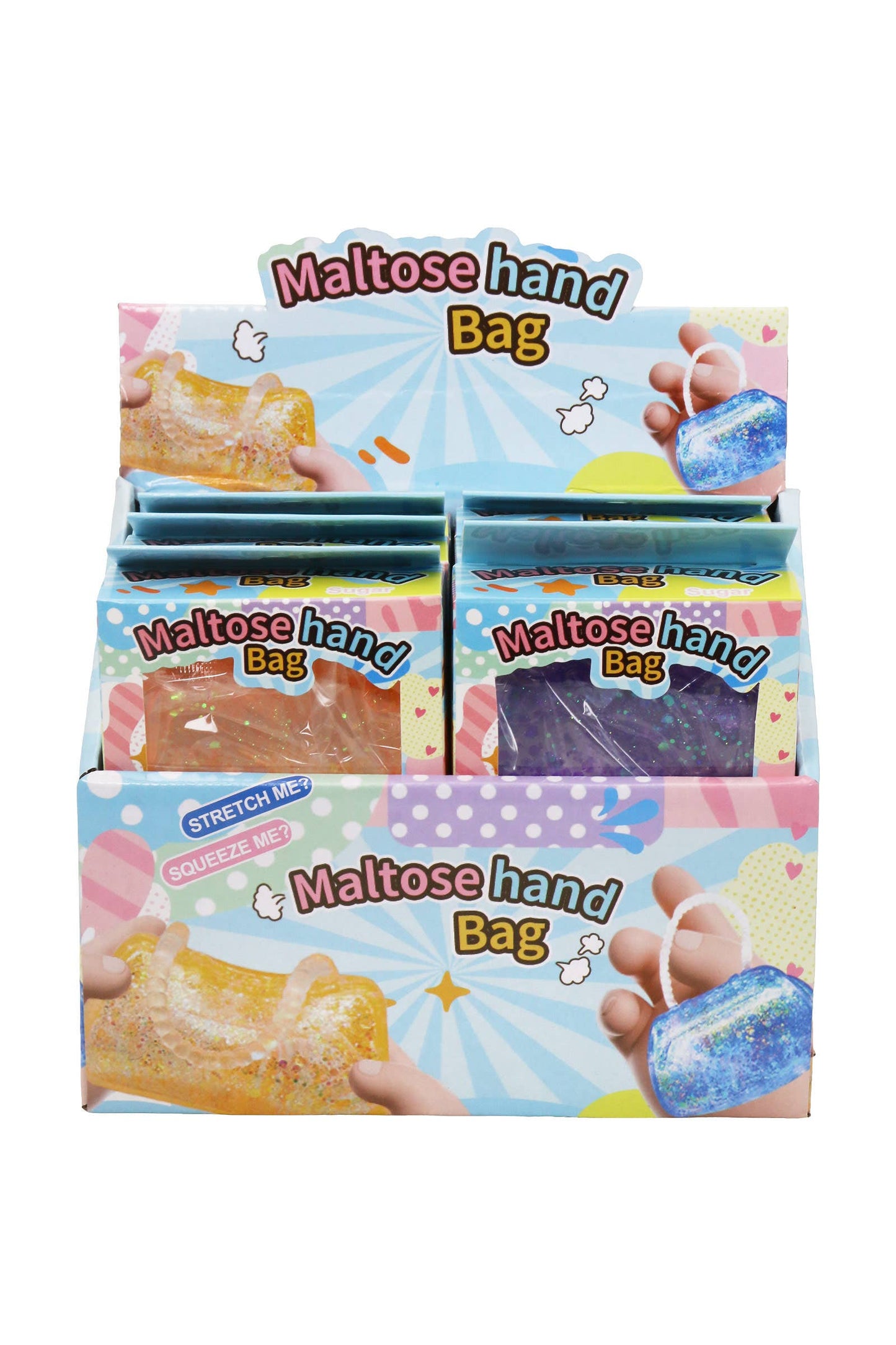 Handbag Purse Glitter Maltose Putty Slime Filled Squishy Toy: ASSORTED / ONE SIZE
