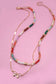 MULTI BEADED BOW CHARM DOUBLE LAYER NECKLACE | Gold
