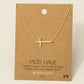 Cross Jewel Pendant Necklace: R