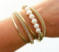 Pearl Wrap Crystal Bracelets: Rose Gold