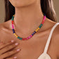 Natural Stone Semi-Precious Glass Mixed Necklace