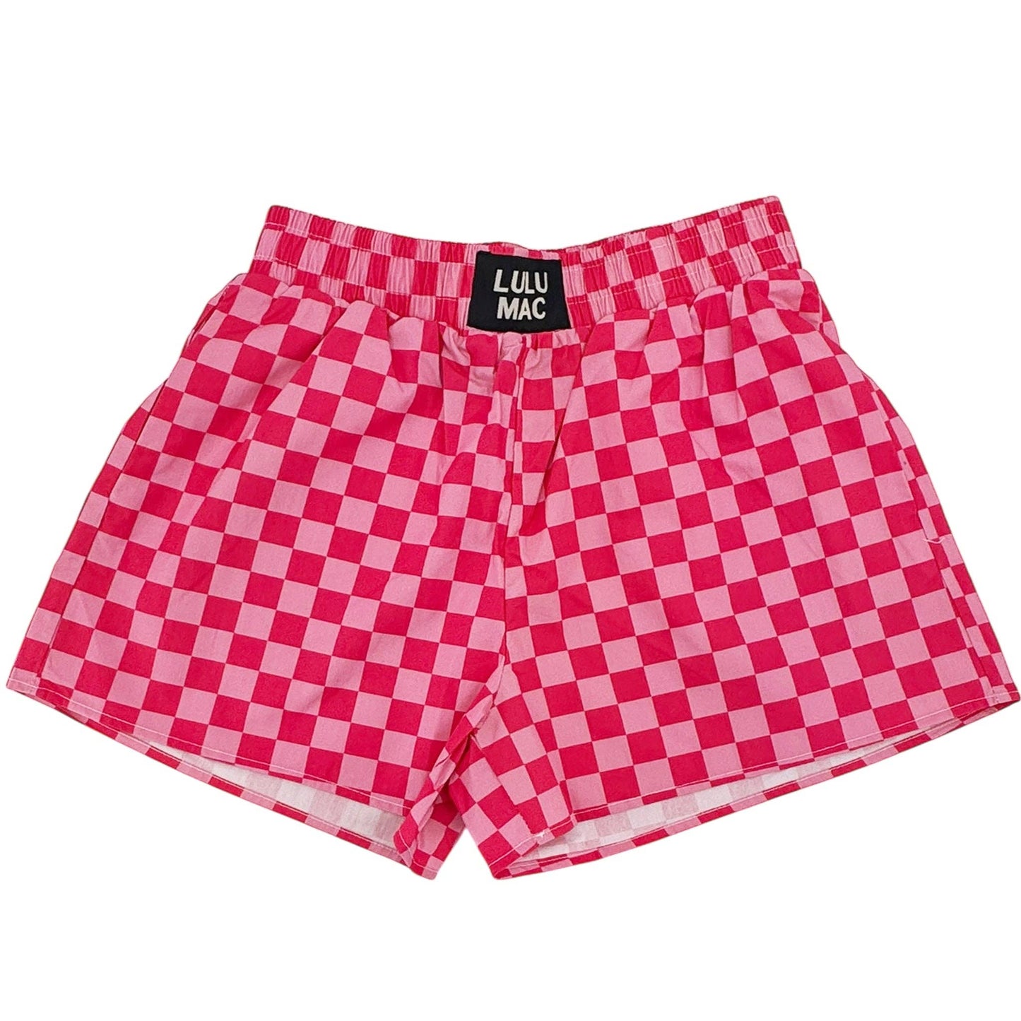 LULU MAC PINK/PINK CHECKERED BOXER SHORT