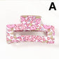 JUMBO FLORAL RECTANGLE HAIR CLAW CLIPS | Mixed