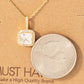 Square Rhinestone Pendant Necklace: R