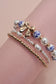 BLUE CERAMIC PORCELAIN BOW MULTI LAYER BRACELET : Gold