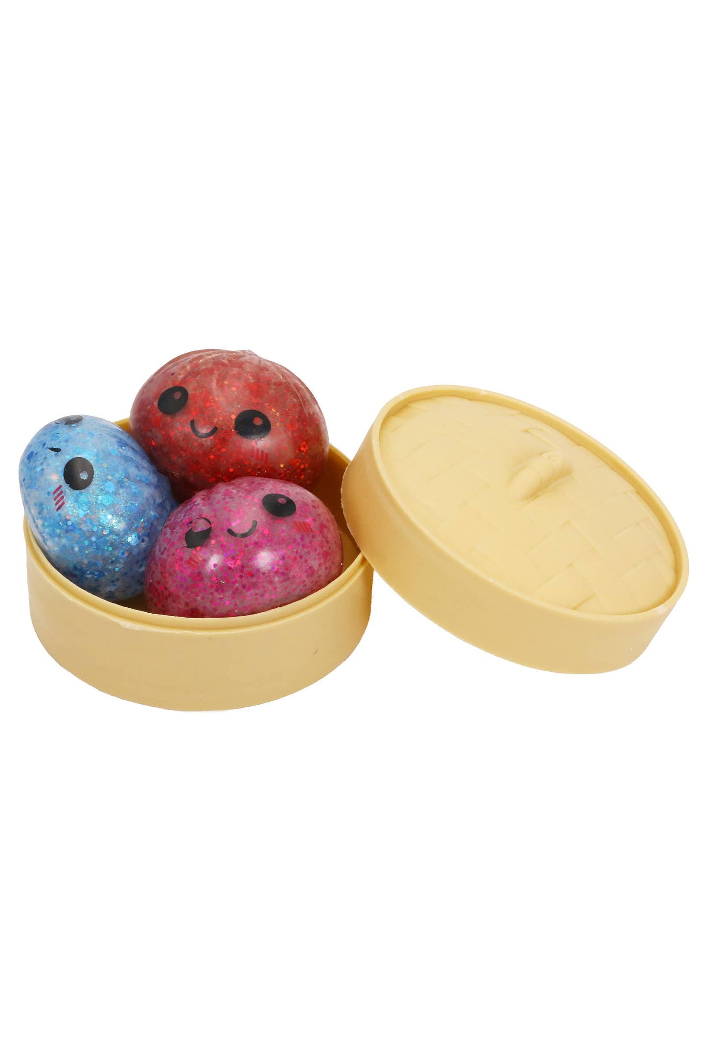 3-in-1 Mini Dumpling Glitter Water Bead Squishy - 2 Inch: AS SHOWN / ONE SIZE