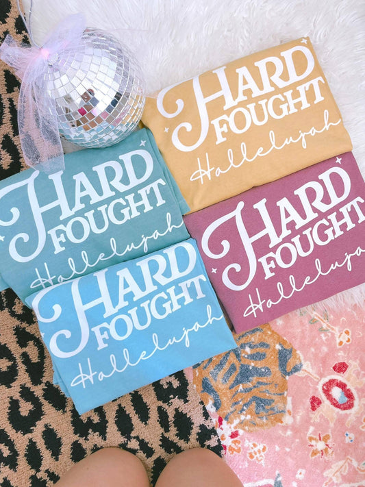 Hard Fought Hallelujah Short Sleeve in Berry