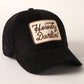 Howdy Darlin' Embroidery Patch Corduroy Cap: OFF WHITE / ONE SIZE