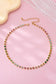 Rainbow Bezel-Set Gemstone Tennis Necklace