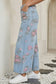 LDC Garden Floral Print Bootcut Jeans: Sky Blue