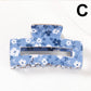 JUMBO FLORAL RECTANGLE HAIR CLAW CLIPS | Mixed