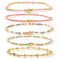 MULTI LAYER NATURAL STONE BALL CHAIN LINK BRACELET |