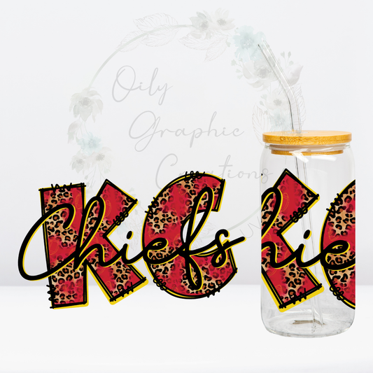 KC Chiefs 1-16oz UV DTF Wrap
